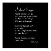 Alfa- och omega-dikt poetriväggskonst omedelbart