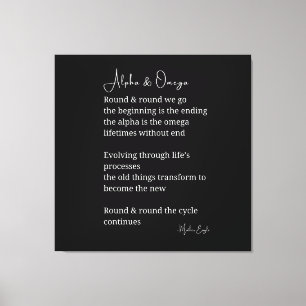 Alfa och omega dikt poetry canvas art wall dekoder