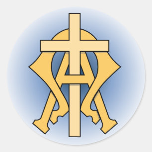 Alfa och Omega Runt Klistermärke