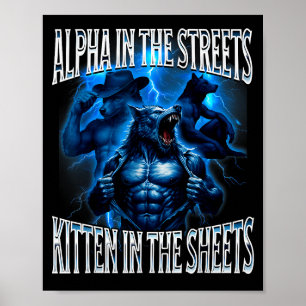 Alfa på gatorna Kittel i lakanen Varg Meme Poster