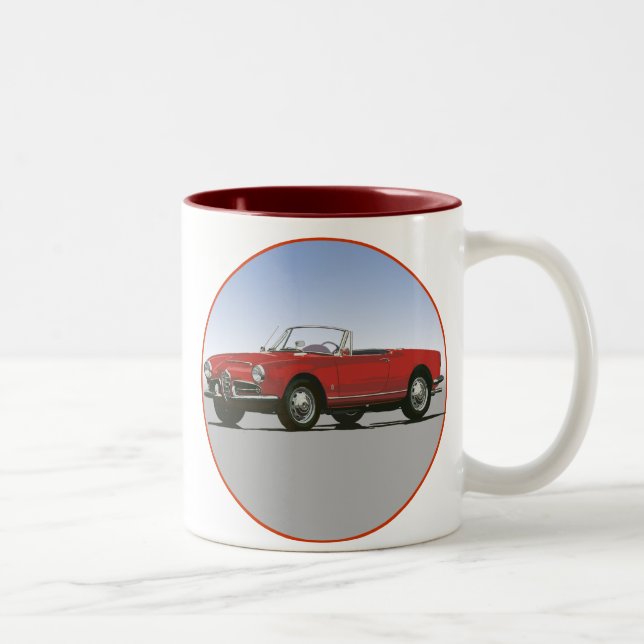 Alfa Romeo 1600 Giulla Spider Två-Tonad Mugg (Höger)