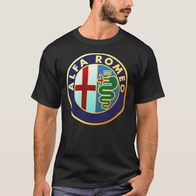 Alfa Romeo - Classic Car Logos Classic T-Shirt (Framsida)