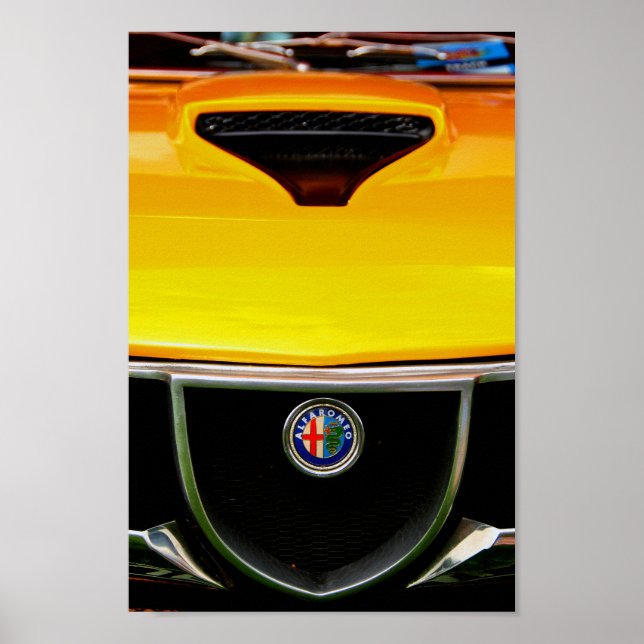 Alfa Romeo Montreal Classic Sports Car Poster (Framsidan)