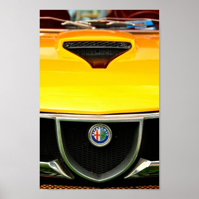 Alfa Romeo Montreal Classic Sports Car Poster (Framsidan)