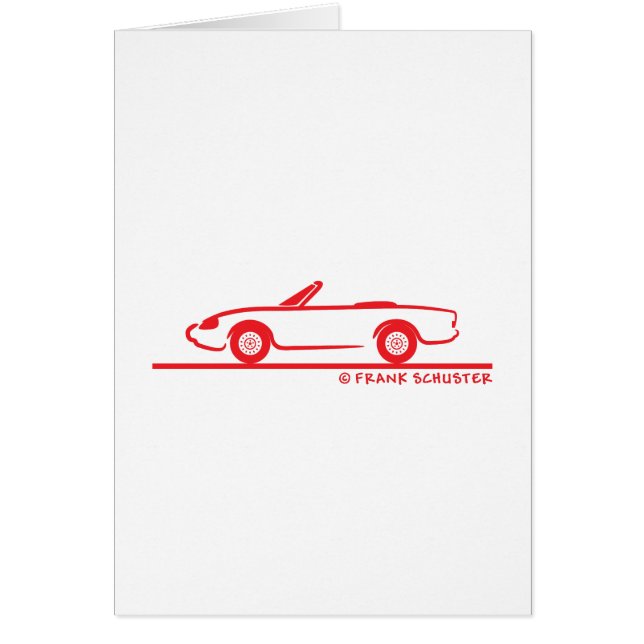 Alfa Romeo Spider Duetto Hälsningskort (Framsidan)