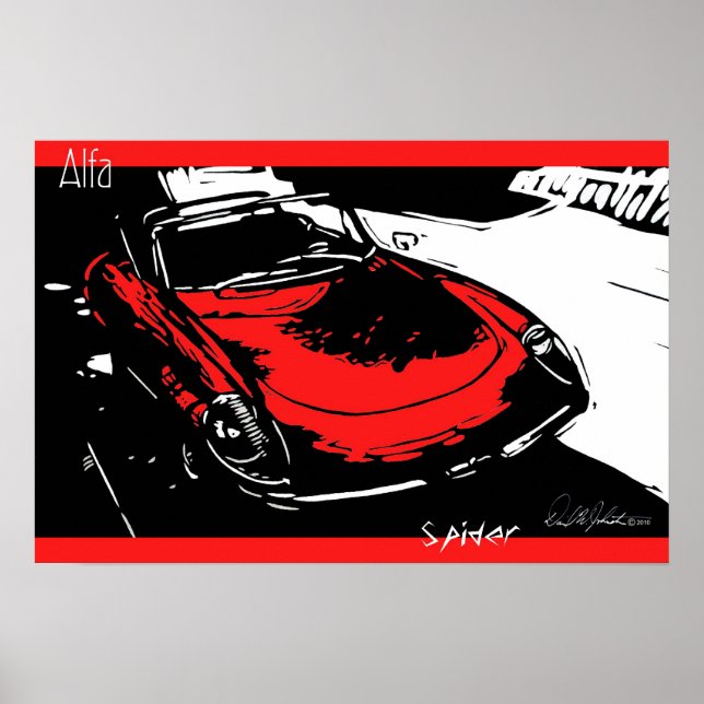 Alfa Spider Poster (Framsidan)