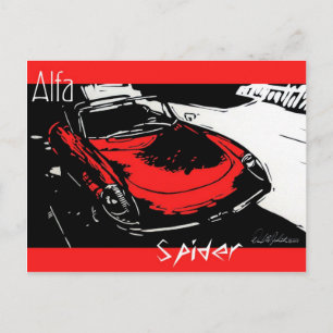 Alfa Spider-vykort Vykort