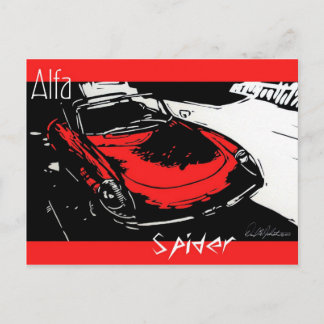 Alfa Spider-vykort Vykort