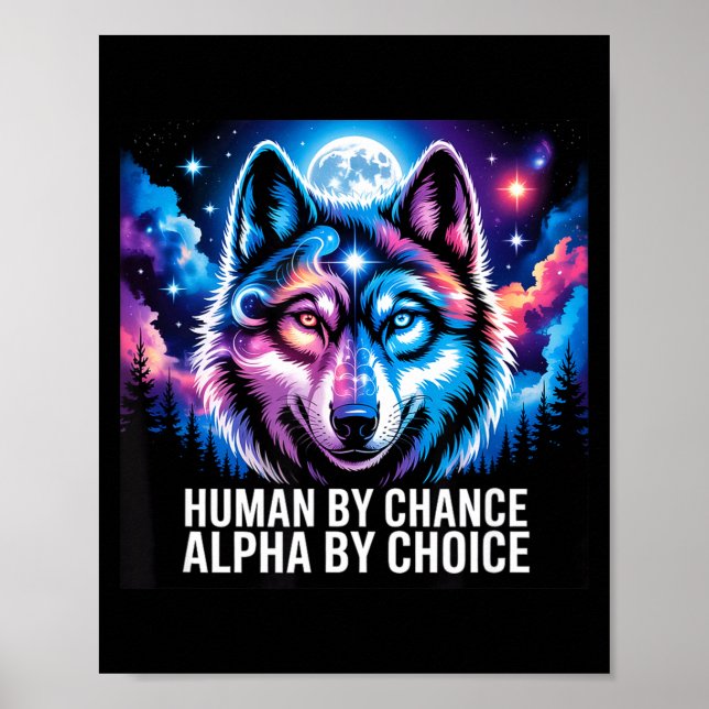 Alfa varg människa av en slump alfa av val  poster (Framsidan)