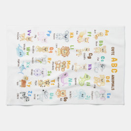 Alfabet Animal ABC Cute animals Kökshandduk