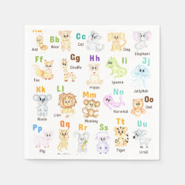 Alfabet Animal ABC Cute animals Pappersservett