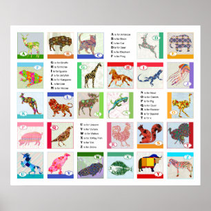 Alfabet Animal Poster