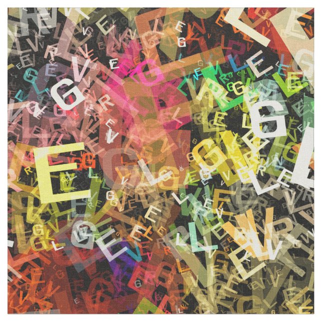 Alfabet Art 1 Anpassningsbar Fabric Tyg (Närbild)