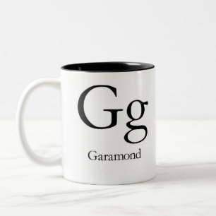 Alfabet av typografimuggen - Garamond Två-Tonad Mugg