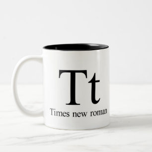 Alfabet av typografimuggen - Times New Roman Två-Tonad Mugg
