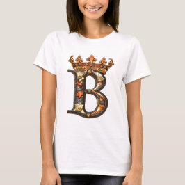 Alfabet b med krona t shirt