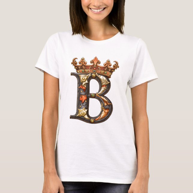 Alfabet b med krona t shirt (Framsida)