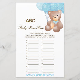 Alfabet Baby-föremål Baby Shower-spel UTTRYCKT