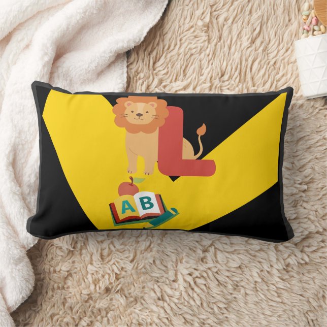 Alfabet, barn lumbarkudde (Filt)