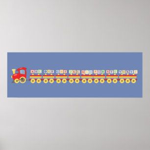 Alfabet Blocks i Leksak Tåg Poster
