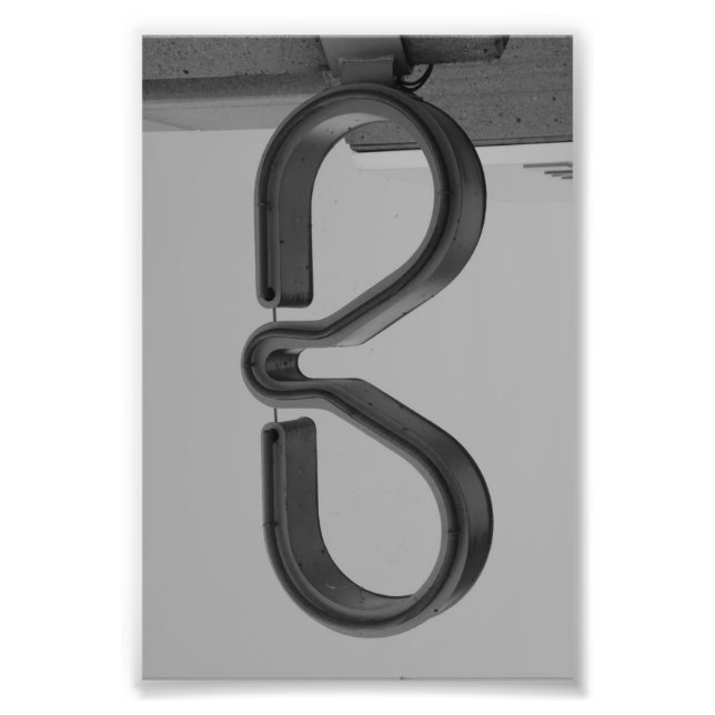 Alfabet Brev Fotografi B8 Black and White 4x6 (Framsidan)