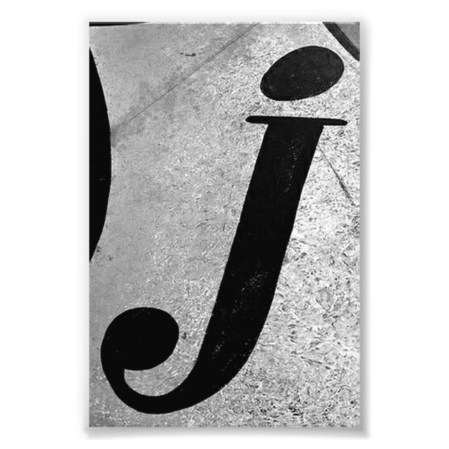Alfabet Brev Fotografi J1 Black and White 4x6 (Framsidan)