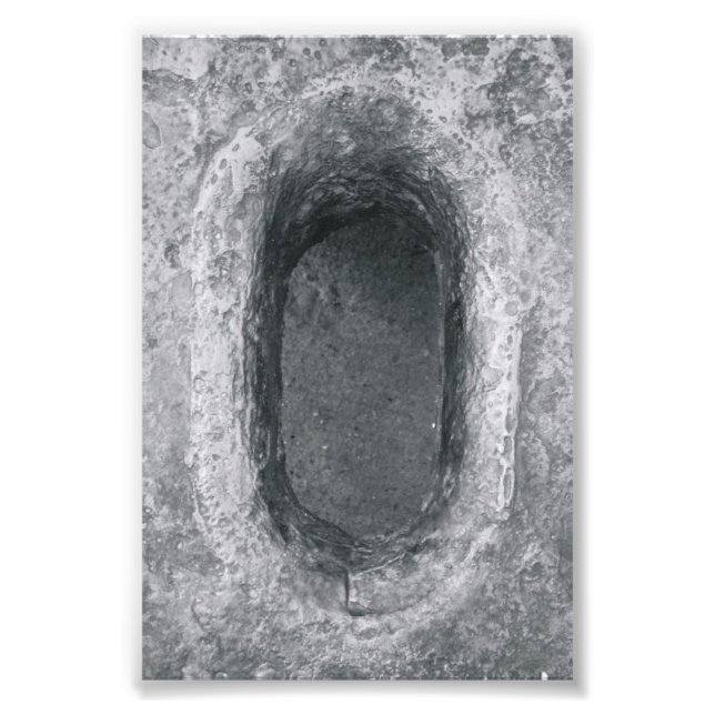 Alfabet Brev Fotografi O6 Black and White 4x6 (Framsidan)