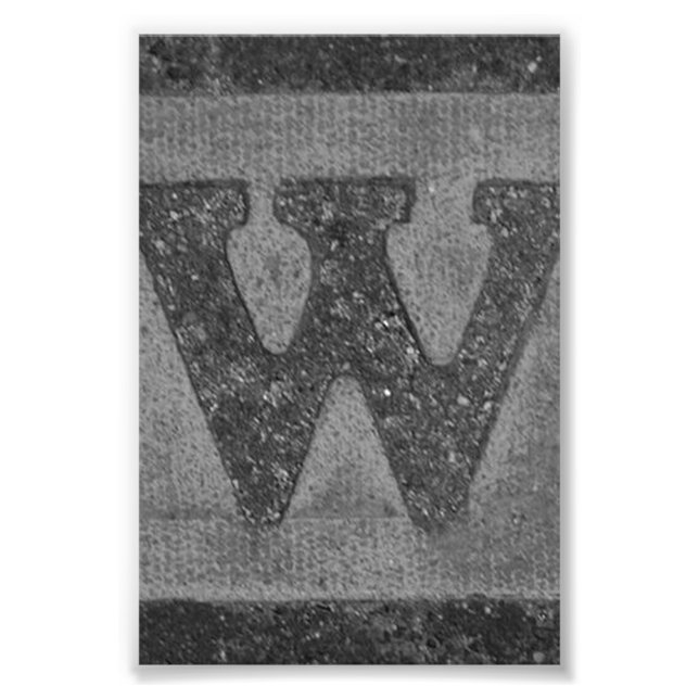 Alfabet Brev Fotografi W3 Black and White 4x6 (Framsidan)