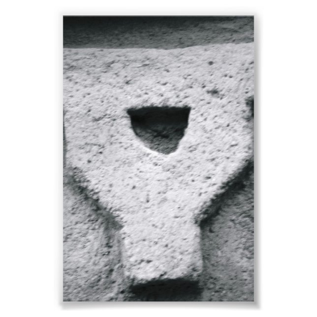 Alfabet Brev Photgraphy Y3 Black and White 4x6 Fototryck (Framsidan)