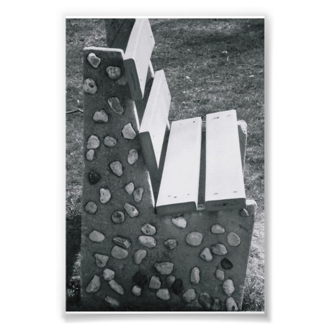 Alfabet Brev Photography L1 Black and White 4x6 Fototryck (Framsidan)