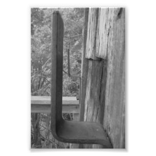 Alfabet Brev Photography L6 Black and White 4x6 Fototryck
