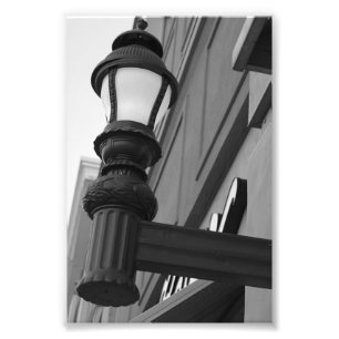 Alfabet Brev Photography L8 Black and White 4x6 Fototryck