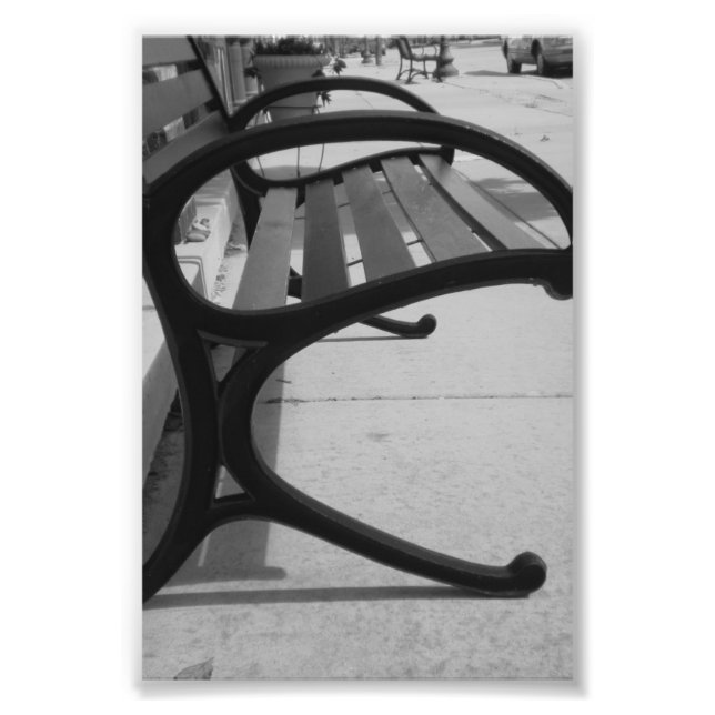 Alfabet Brev Photography R5 Black and White 4x6 Fototryck (Framsidan)