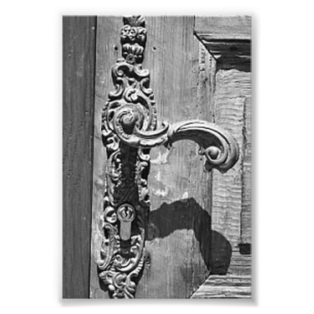 Alfabet Brev Photography R7 Black and White 4x6 Fototryck (Framsidan)