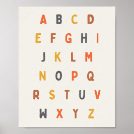 Alfabet. Brev. Poster och skriva ut