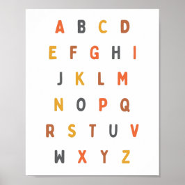 Alfabet. Brev. Poster och skriva ut