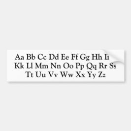 Alfabet Brev - versaler och gemener ABC Bildekal