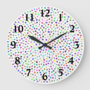 Alfabet Circle Stor Klocka