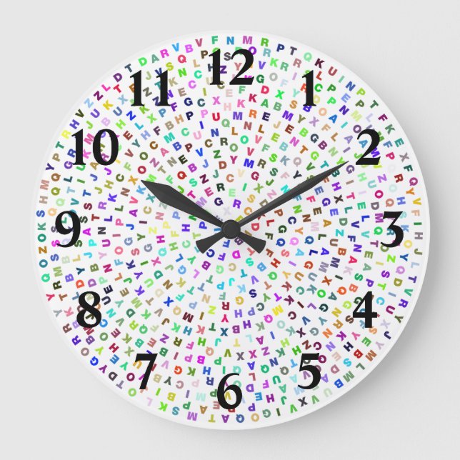 Alfabet Circle Stor Klocka (Framsida)