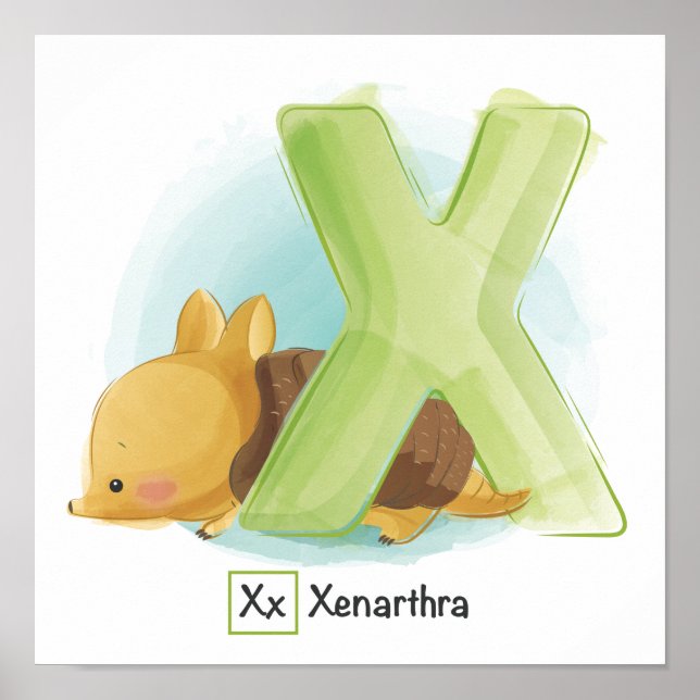 Alfabet för akut djurdjur poster (Framsidan)