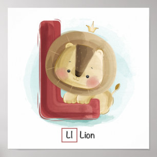 Alfabet för akut djurdjur poster