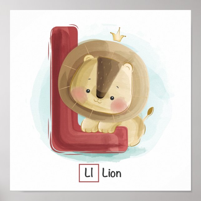 Alfabet för akut djurdjur poster (Framsidan)