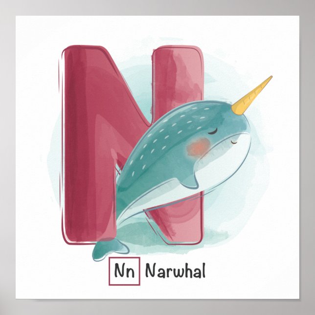 Alfabet för akut djurdjur poster (Framsidan)