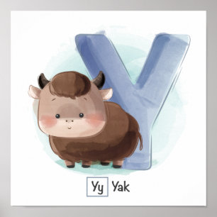 Alfabet för akut djurdjur poster