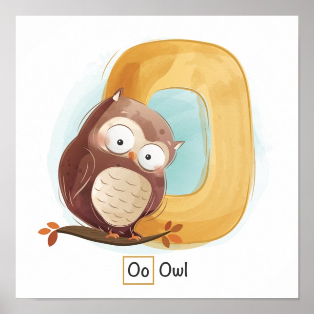 Alfabet för akut djurdjur poster (Framsidan)