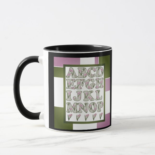 Alfabet för barn, lär dig alfabetet, ABC Mugg (Vänster)