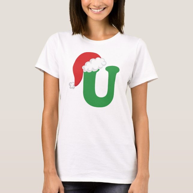 Alfabet för julbrev U Tee Shirt (Framsida)