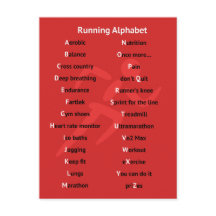 Alfabet för rött vykort för springer