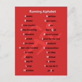 Alfabet för rött vykort för springer