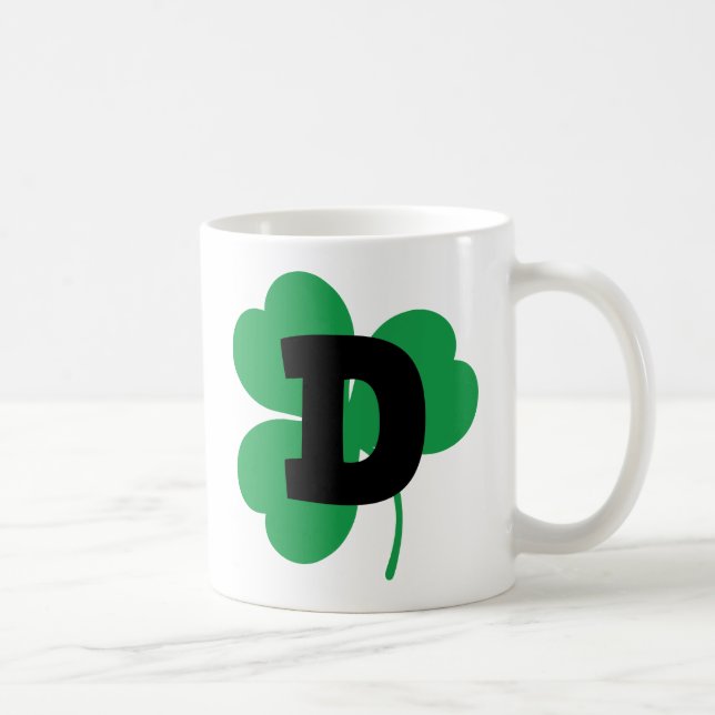 Alfabet för St Patrick brev D Kaffemugg (Höger)